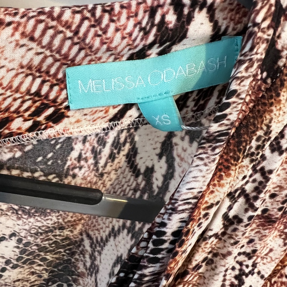 Melissa Odabash Lou dress XS maxi snake print belted - Picture 6 of 7